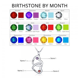 Personalized Birthstone Necklace JEWJONE101325